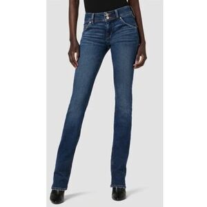 Hudson Beth Mid‑Rise Baby Bootcut Jeans – Obsess Wash Sz 27 Flap Pockets